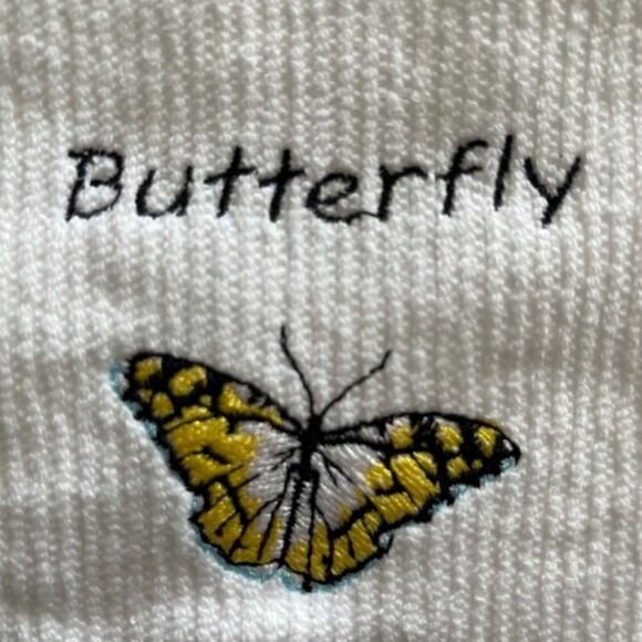 Set of Two Spring Cotton Kitchen Bar-mop White & Gray Towels Dragon/Butterfly - Picture 4 of 4